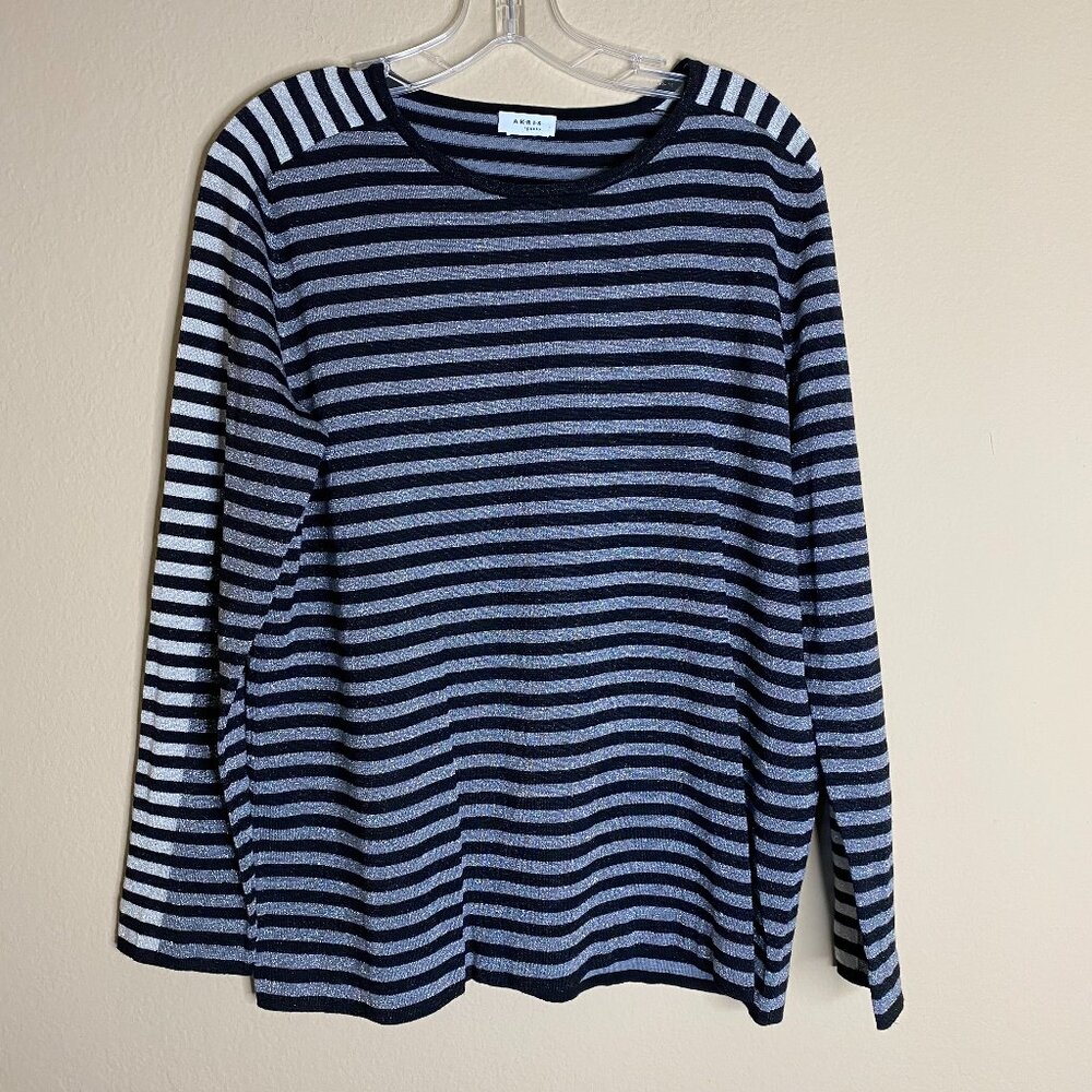 akris punto striped shimmer sweater top